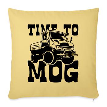 Time for MOG - Universal Vehicle Fan - Sofa pillowcase 17,3'' x 17,3'' (45 x 45 cm) - washed yellow - Front