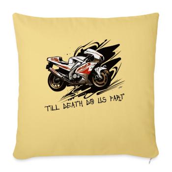 Super Sport Tourer Sport Moto - Housse de coussin décorative 45 x 45 cm - jaune délavé - Devant