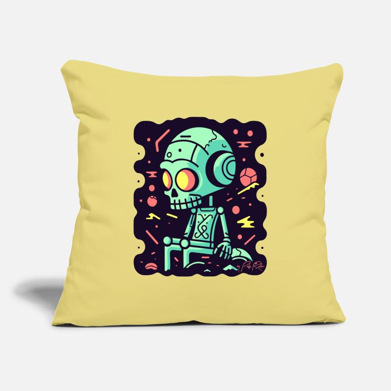Robots de dessins animés dans l’espace : repenser Housse de coussin décorative 45 x 45 cm