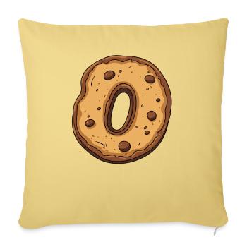 Newborn Birthday Biscuit: Zero Year Old Baby - Sofa pillowcase 17,3'' x 17,3'' (45 x 45 cm) - washed yellow - Front