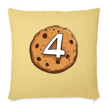 A Birthday Cookie for Four-Year-Old, 4 Year Old - Sofa pillowcase 17,3'' x 17,3'' (45 x 45 cm) - washed yellow - Front