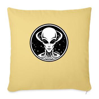 Superior, Gorgeous, Clean Super Aliens - Sofa pillowcase 17,3'' x 17,3'' (45 x 45 cm) - washed yellow - Front