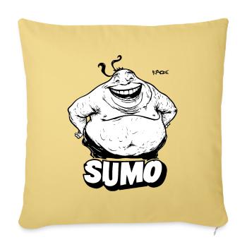 Big, thick sumo - Sofa pillowcase 17,3'' x 17,3'' (45 x 45 cm) - washed yellow - Front