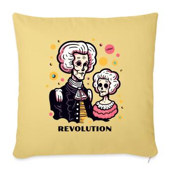 Marie Antoinette and the French Revolution - Sofa pillowcase 17,3'' x 17,3'' (45 x 45 cm) - washed yellow - Front