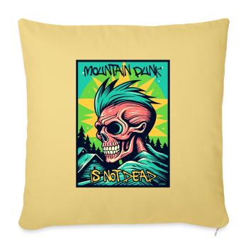 Mountain Punk Is Not Dead: Skull, Zombie Punk - Sofa pillowcase 17,3'' x 17,3'' (45 x 45 cm) - washed yellow - Front
