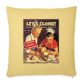 Vintage cloning: the fake magazine for children - Sofa pillowcase 17,3'' x 17,3'' (45 x 45 cm) - washed yellow - Front