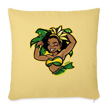Brazil is beautiful - Sofa pillowcase 17,3'' x 17,3'' (45 x 45 cm) - washed yellow - Front