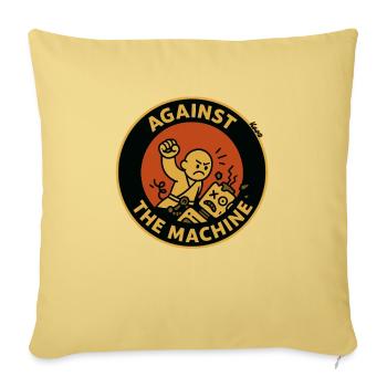 Monk against the machine - Sofa pillowcase 17,3'' x 17,3'' (45 x 45 cm) - washed yellow - Front