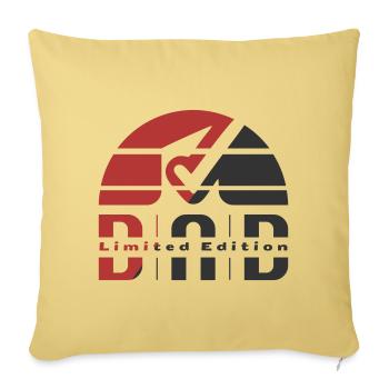 Édition limitée Vintage : le lien intemporel d’un père - Housse de coussin décorative 45 x 45 cm - jaune délavé - Devant