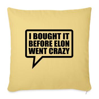 I bought it before Elon went crazy - Sofa pillowcase 17,3'' x 17,3'' (45 x 45 cm) - washed yellow - Front