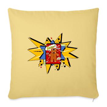 Alsace Pop ART - Housse de coussin décorative 45 x 45 cm - jaune délavé - Devant