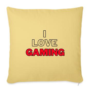I Love Gaming - Jeux vidéo Gamer Gaming - Housse de coussin décorative 45 x 45 cm - jaune délavé - Devant