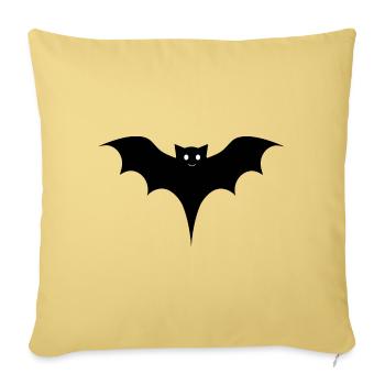 bat - Sofa pillowcase 17,3'' x 17,3'' (45 x 45 cm) - washed yellow - Front