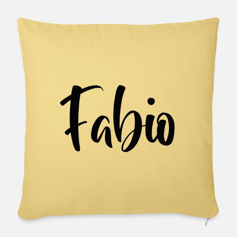 Fabio - Housse de coussin décorative 45 x 45 cm - jaune délavé