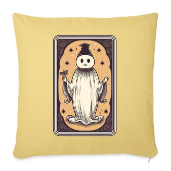 Happy Mind Tarot Card - Sofa pillowcase 17,3'' x 17,3'' (45 x 45 cm) - washed yellow - Front