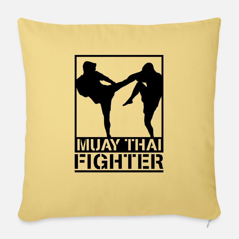 muay_thai_fighter__f1 - Sofakissenbezug 45 x 45 cm - Hellgelb
