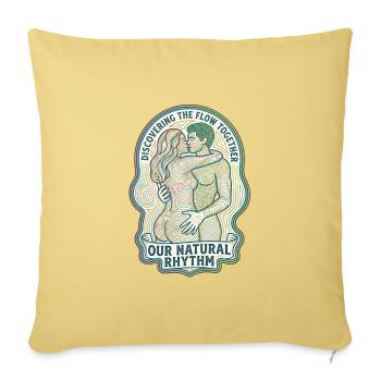 Our natural rhythm of love - Sofa pillowcase 17,3'' x 17,3'' (45 x 45 cm) - washed yellow - Front