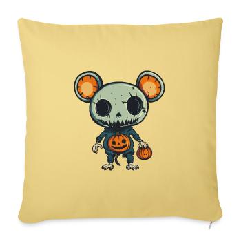 Mouse Halloween Comic Funny - Sofa pillowcase 17,3'' x 17,3'' (45 x 45 cm) - washed yellow - Front
