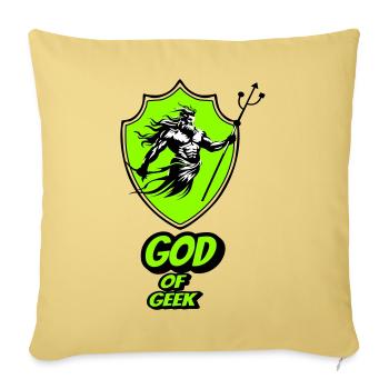 God of geek - Sofa pillowcase 17,3'' x 17,3'' (45 x 45 cm) - washed yellow - Front