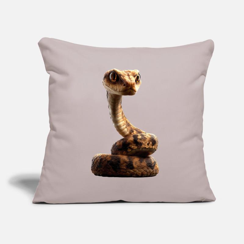 Schlange Python Kobra Klapperschlange Schlangen Sofakissenbezug 45 x 45 cm