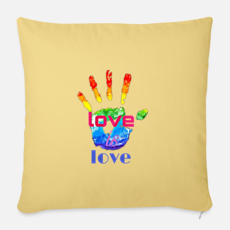 Pride Hand - Sofakissenbezug 45 x 45 cm - Hellgelb