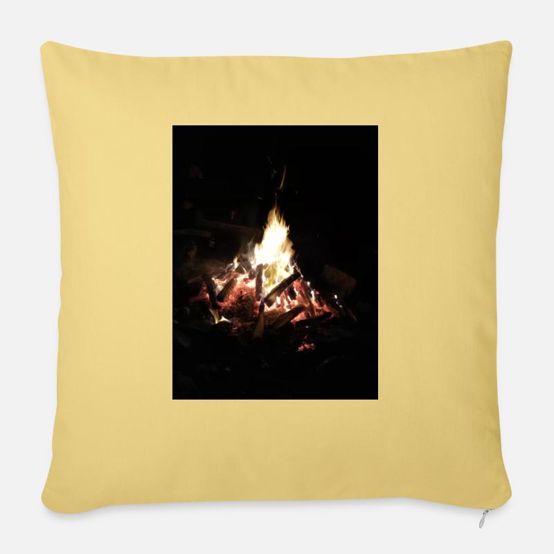 Abendfeuer - Sofakissenbezug 45 x 45 cm - Hellgelb