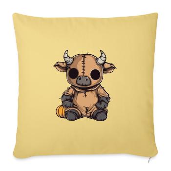 Taurus Halloween Comic Funny - Sofa pillowcase 17,3'' x 17,3'' (45 x 45 cm) - washed yellow - Front