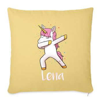 Lena - Sofakissenbezug 45 x 45 cm - Hellgelb - Vorne