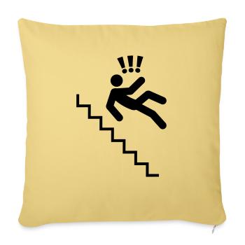 treppen_f1 - Housse de coussin décorative 45 x 45 cm - jaune délavé - Devant