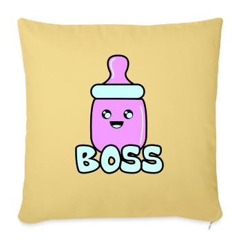 patron de biberon 02 - Housse de coussin décorative 45 x 45 cm - jaune délavé - Devant