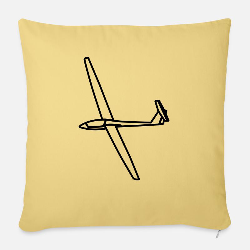 Segelflugzeug LS4 Geschenk - Sofakissenbezug 45 x 45 cm - Hellgelb