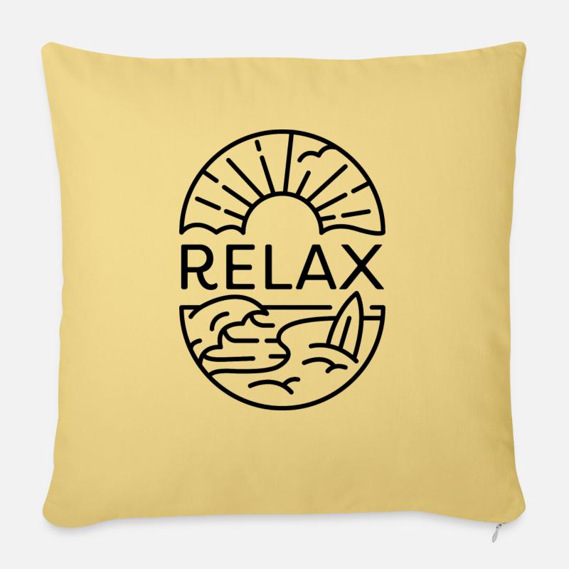 relax black - Sofakissenbezug 45 x 45 cm - Hellgelb