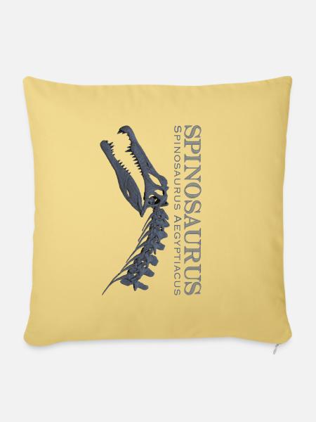 Spinosaurus Schädel grey - Sofakissenbezug 45 x 45 cm - Hellgelb