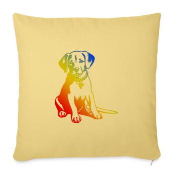 Beagle Hund Bunt - Sofakissenbezug 45 x 45 cm - Hellgelb - Vorne