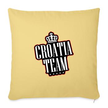 Croatia Team - Sofa pillowcase 17,3'' x 17,3'' (45 x 45 cm) - washed yellow - Front