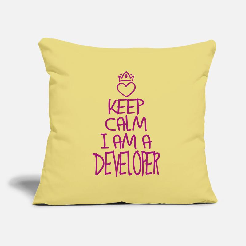 Keep Calm Software Developer Cool Cadeau Housse de coussin décorative 45 x 45 cm