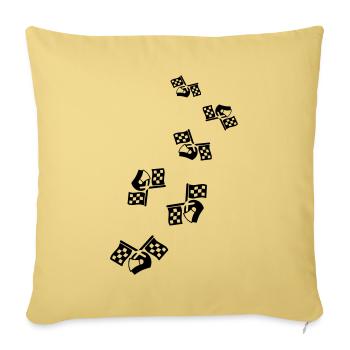 Casque de coureur - Housse de coussin décorative 45 x 45 cm - jaune délavé - Devant