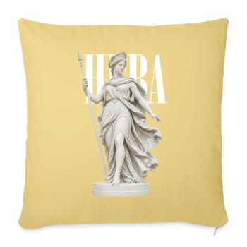 Hera Goddess - Sofa pillowcase 17,3'' x 17,3'' (45 x 45 cm) - washed yellow - Front
