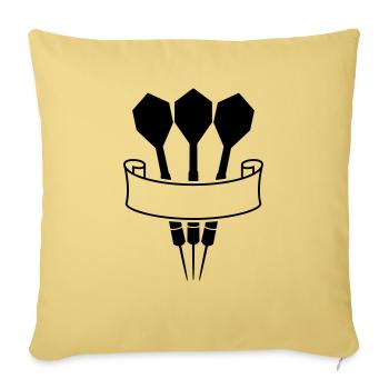 Darts Banner Logo - Housse de coussin décorative 45 x 45 cm - jaune délavé - Devant