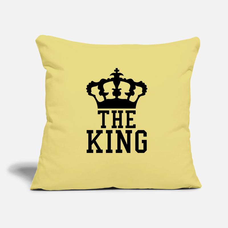 La conception de la couronne du roi textlogo refro Housse de coussin décorative 45 x 45 cm