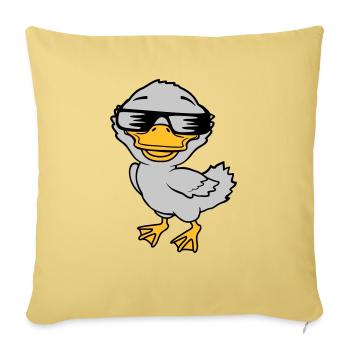 Cool Sunglasses Ducklings Comic - Sofa pillowcase 17,3'' x 17,3'' (45 x 45 cm) - washed yellow - Front