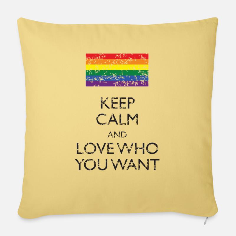 Gay Pride - Sofakissenbezug 45 x 45 cm - Hellgelb