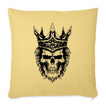 Skull King Symbol Skeleton - Sofa pillowcase 17,3'' x 17,3'' (45 x 45 cm) - washed yellow - Front