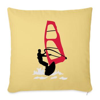 windsurfing_3 - Housse de coussin décorative 45 x 45 cm - jaune délavé - Devant