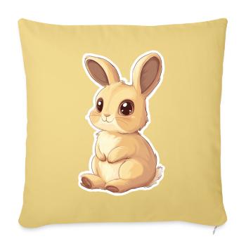 Hare - Sofa pillowcase 17,3'' x 17,3'' (45 x 45 cm) - washed yellow - Front