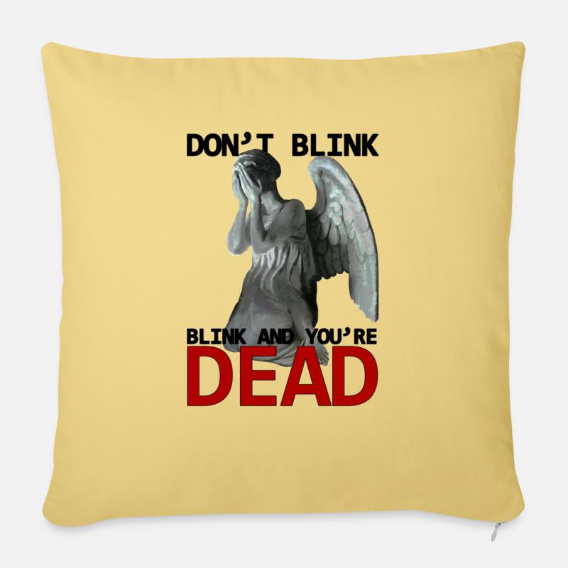 Don't blink - Housse de coussin décorative 45 x 45 cm - jaune délavé