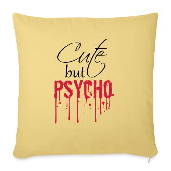déposer des timbres de pulvérisation de graffiti doux rose mignon mais - Housse de coussin décorative 45 x 45 cm - jaune délavé - Devant