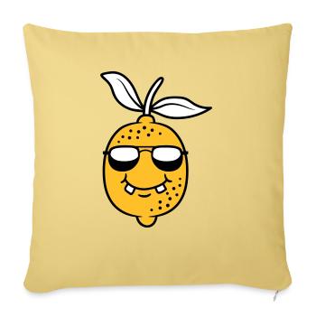 Conception fraîche de citron - Housse de coussin décorative 45 x 45 cm - jaune délavé - Devant