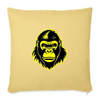Gorilla Head - Sofa pillowcase 17,3'' x 17,3'' (45 x 45 cm) - washed yellow - Front