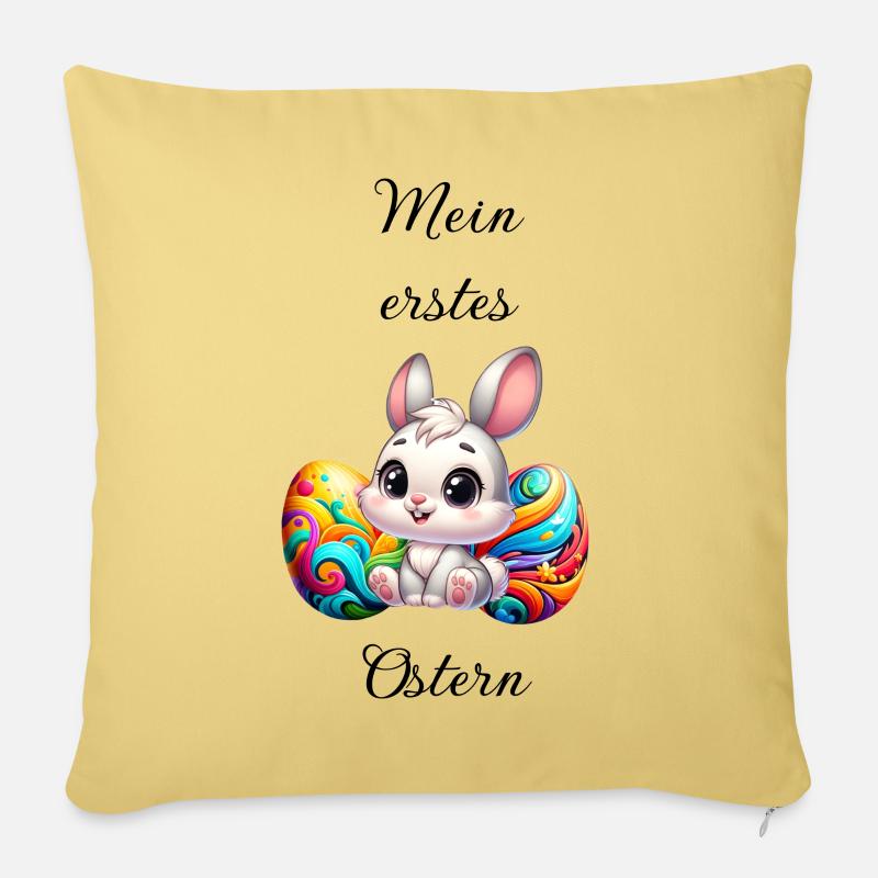 erste Ostern Kinder / Baby - Sofakissenbezug 45 x 45 cm - Hellgelb